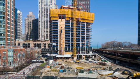 400 Lake Shore Curtain Wall Installation