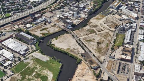Aerial View of Former Lincoln Yards Site